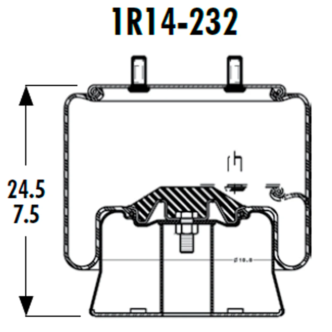 PULMON DE SUSPENSION WATSON & CHALIN 1R14-232 GOODYEAR - Image 3