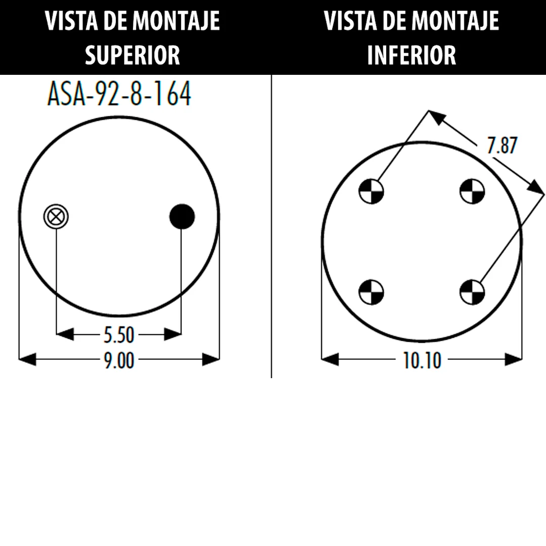 PULMON DE SUSPENSION 1T15M-2 1R12-132 (9105, 9302) GOODYEAR - Image 3