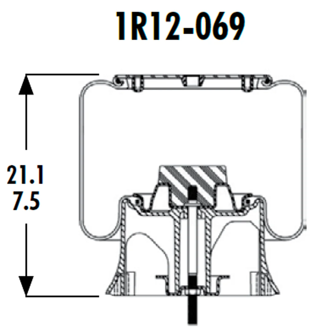 PULMON DE SUSPENSION 1T15M-4 1R12-069 (9069) SPRINGRIDE - Image 3