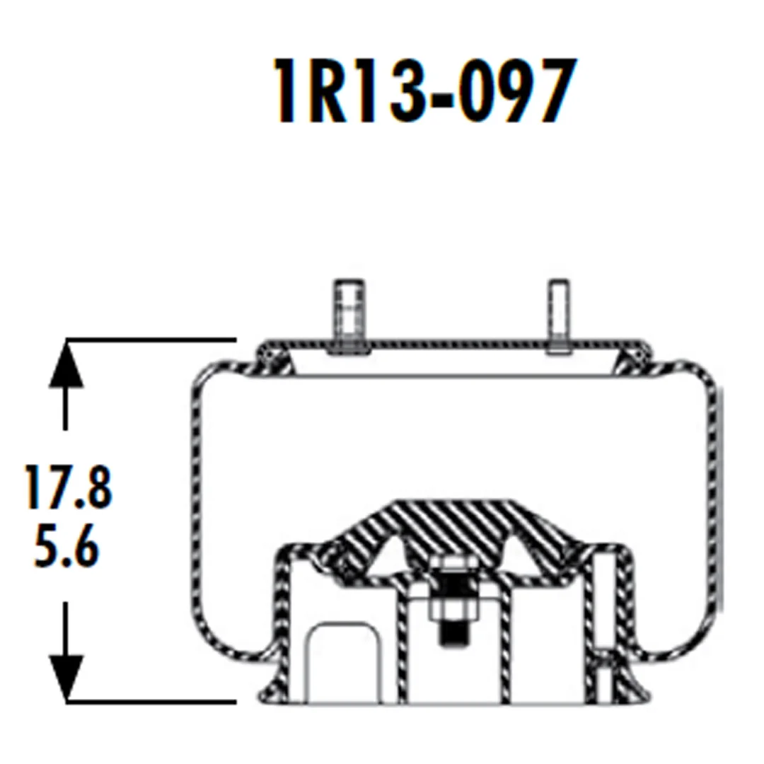 PULMON DE SUSPENSION 1T17B-5 1R13-097 (8752, 8753) SEM LASTIK - Image 2