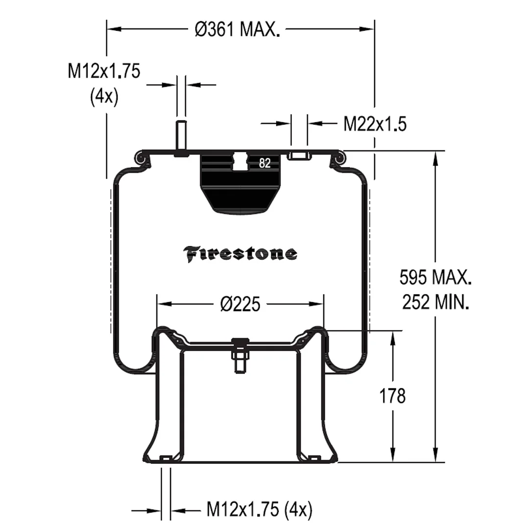 PULMON DE SUSPENSION 1T19L-11 10025037 (950736) EQUIPO RANDON FIRESTONE - Image 3