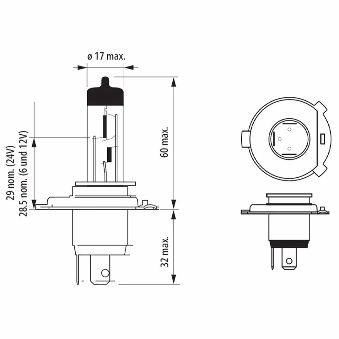 AMPOLLETA HALÓGENA H4 24V 75/70W NARVA - Image 3