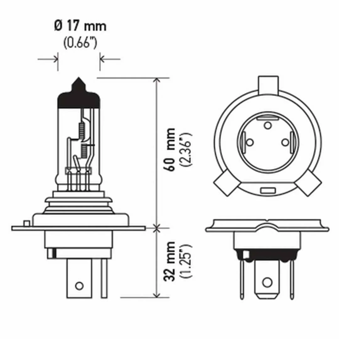 AMPOLLETA HALÓGENA H4 24V 75/70W HELLA - Image 3