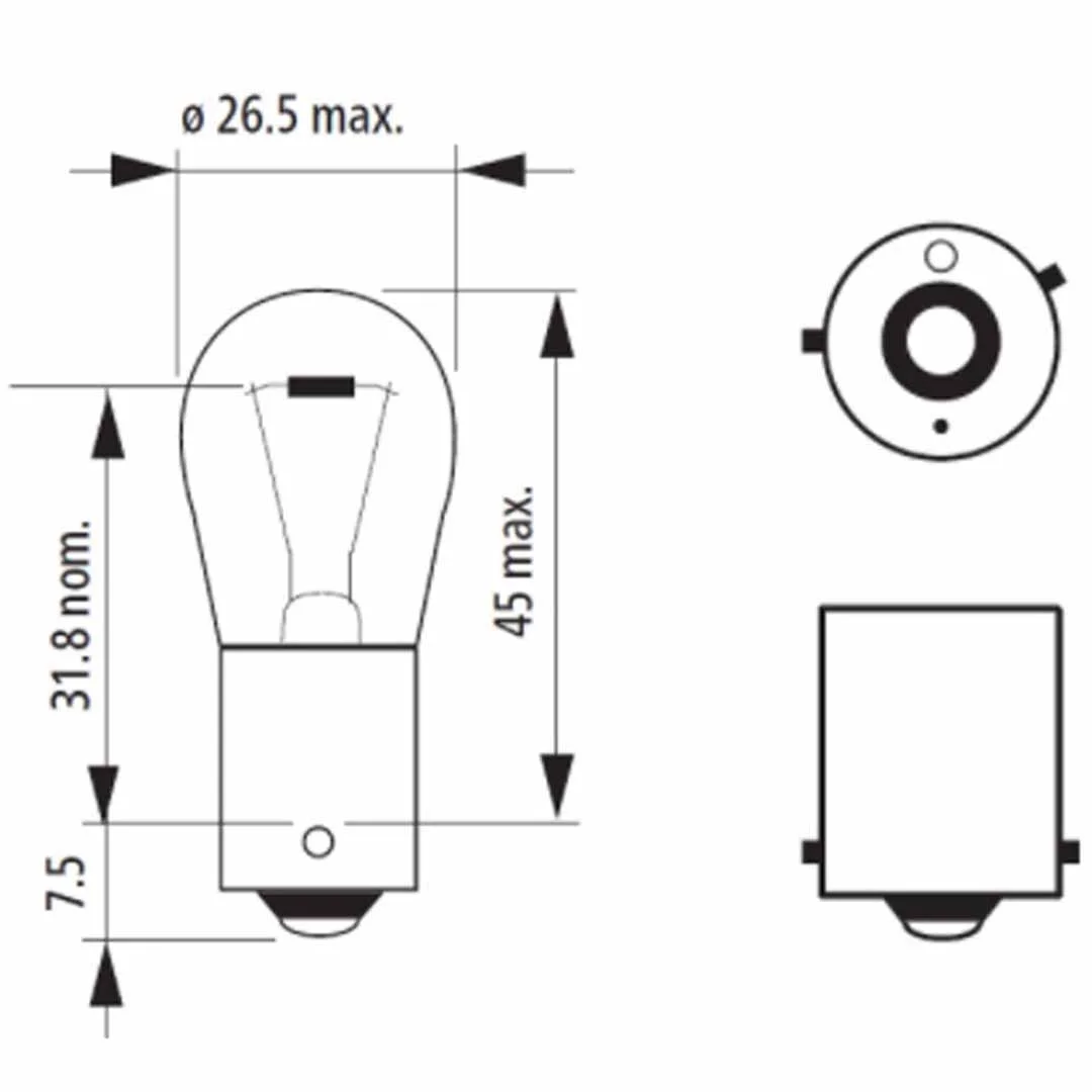 AMPOLLETA GLOBO GRANDE 24V 21W ÁMBAR NARVA - Image 3