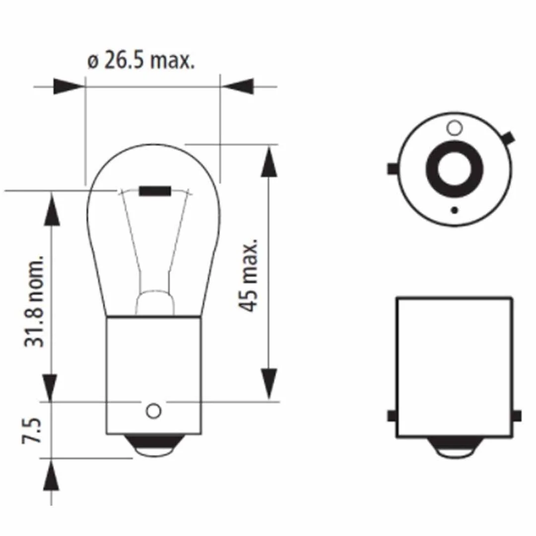 AMPOLLETA GLOBO GRANDE 12V 21W ÁMBAR NARVA - Image 3