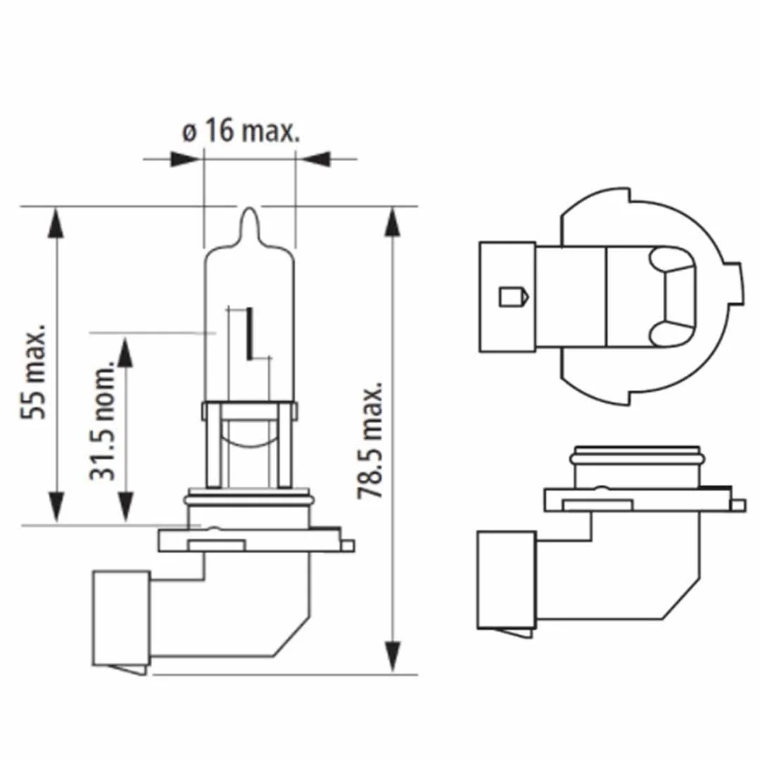 AMPOLLETA HALÓGENA HB3 9005 12V 65W NARVA - Image 3