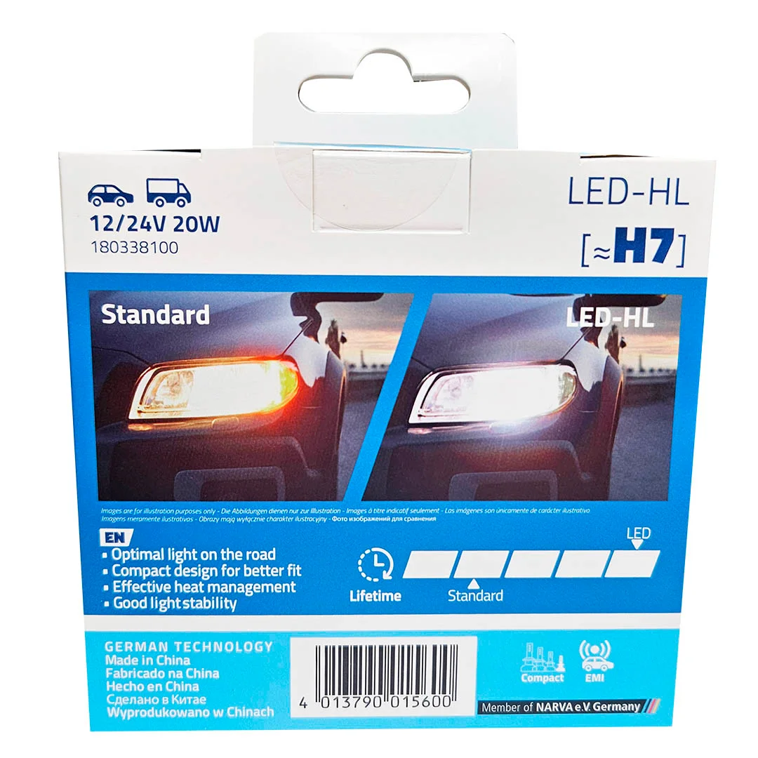 KIT AMPOLLETAS LED H7 12-24V 24W NARVA - Image 5