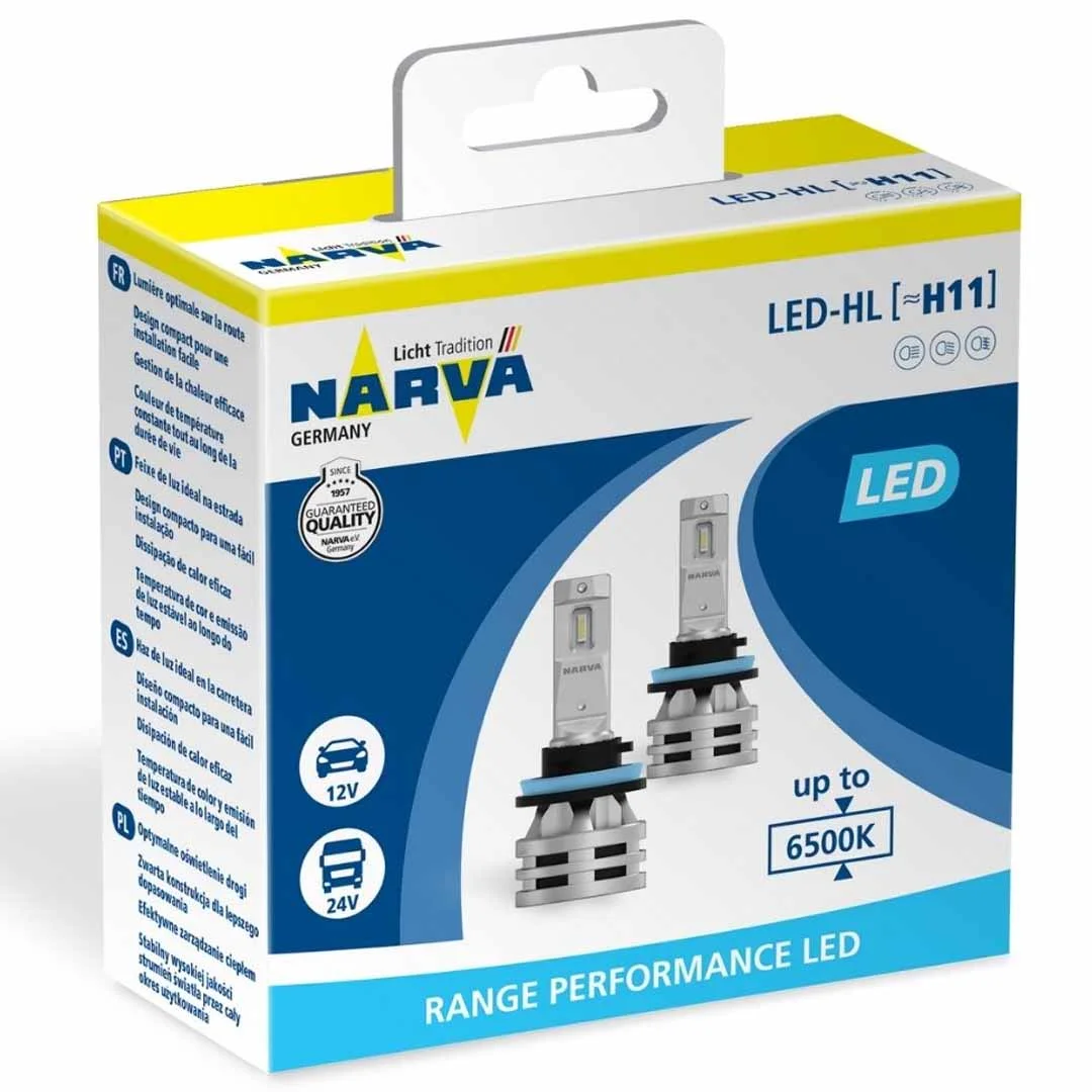 KIT AMPOLLETAS LED H11 12-24V 24W NARVA - Image 1