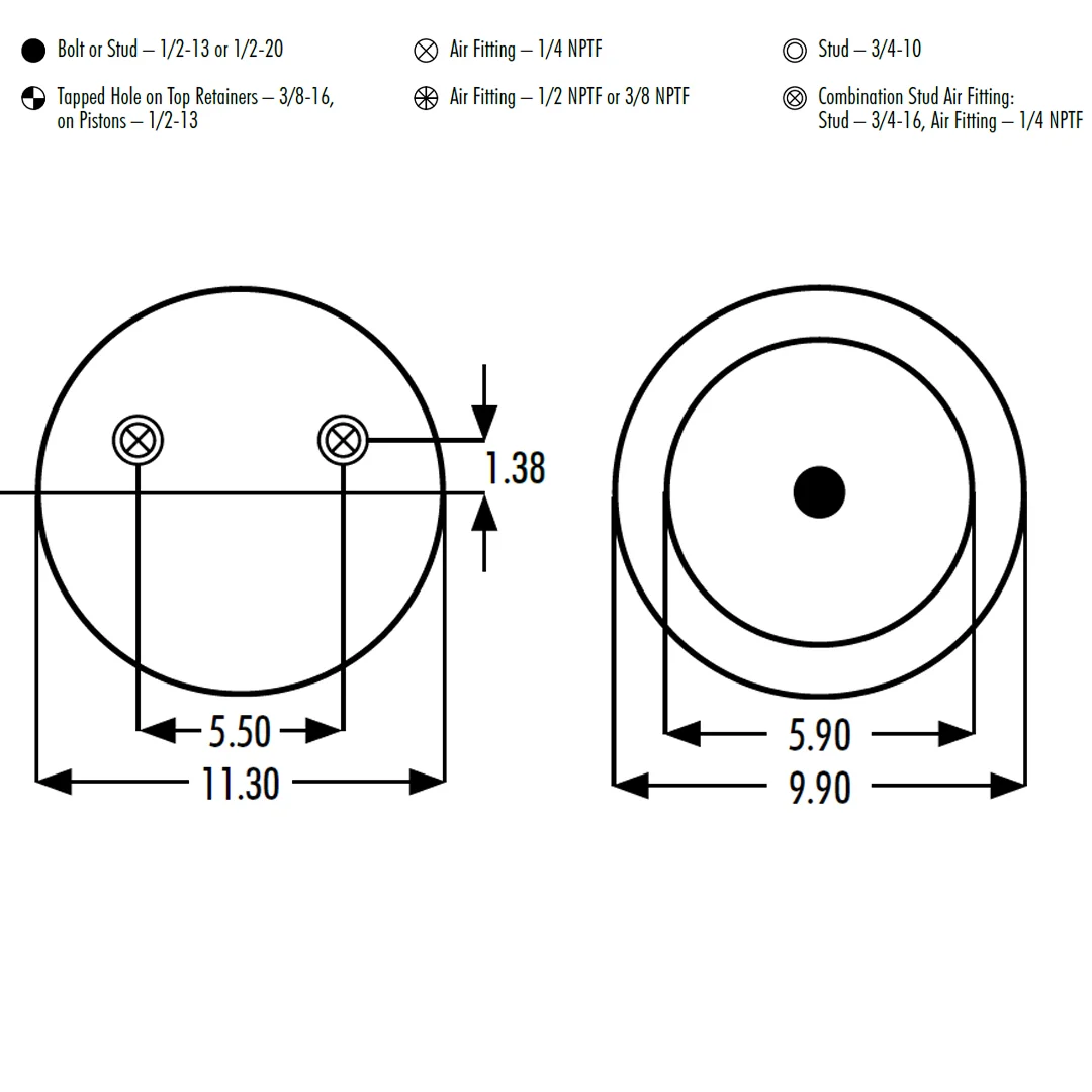 PULMON DE SUSPENSION 1T19LC-6 1R14-171 (8091) SPRINGRIDE - Image 6