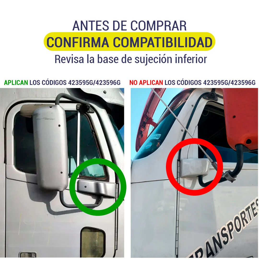 ESPEJO CROMADO FREIGHTLINER COLUMBIA CL120 Y CENTURY - Image 2