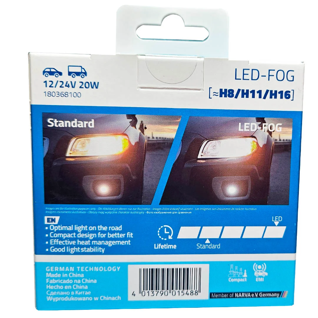 KIT AMPOLLETAS LED H8/H11/H16 12-24V 24W NARVA - Image 6