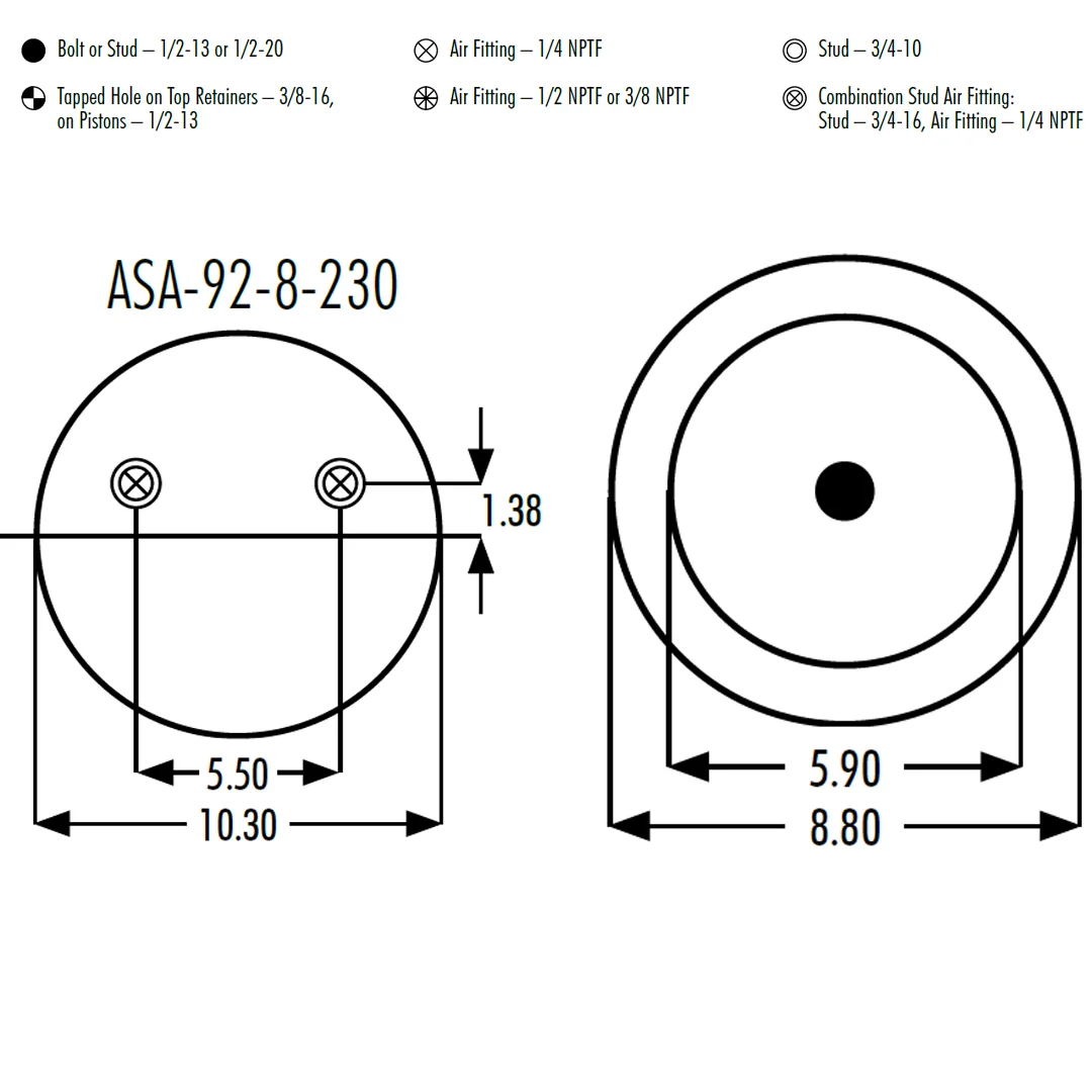 PULMON DE SUSPENSION 1T17CA-5 1R13-159 SPRINGRIDE - Image 2