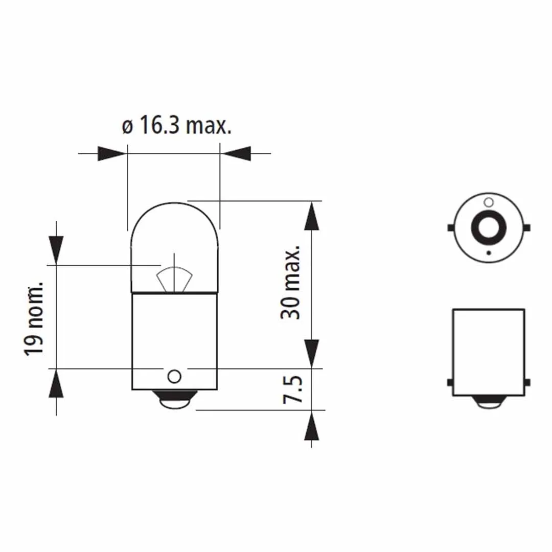 AMPOLLETA GLOBO CHICO 12V 10W NARVA - Image 3
